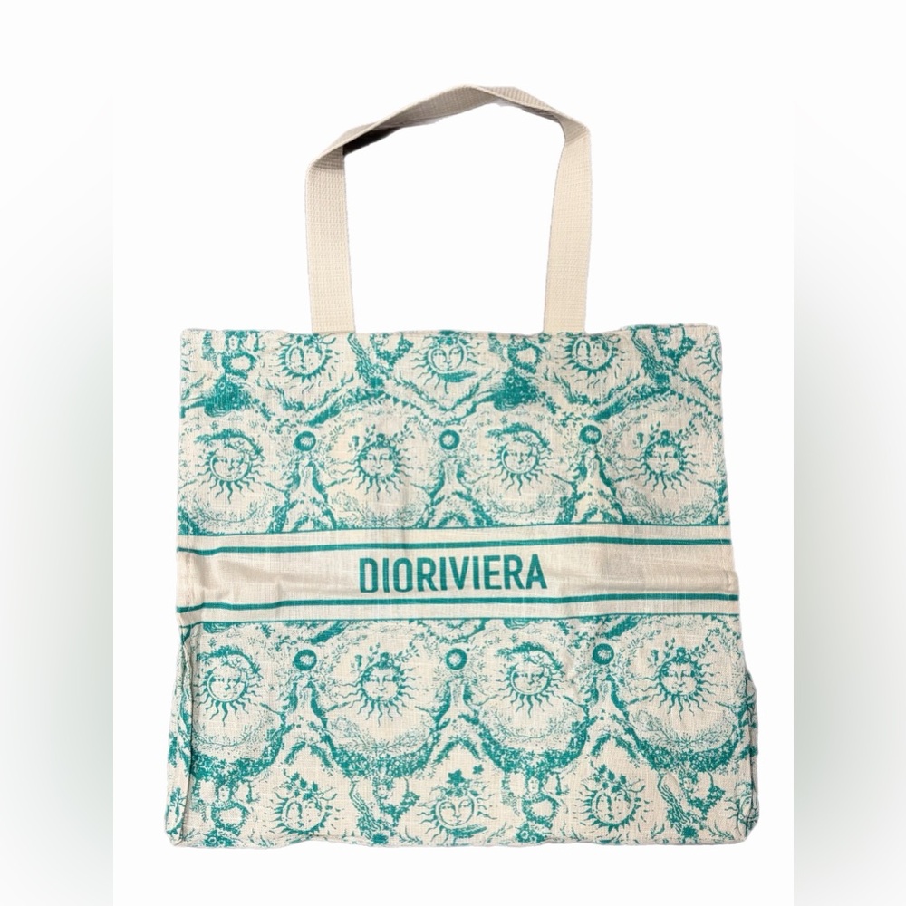 Brand New in Bag GWP Dior Green and Cream Tote Bag - Picture 2 of 2
